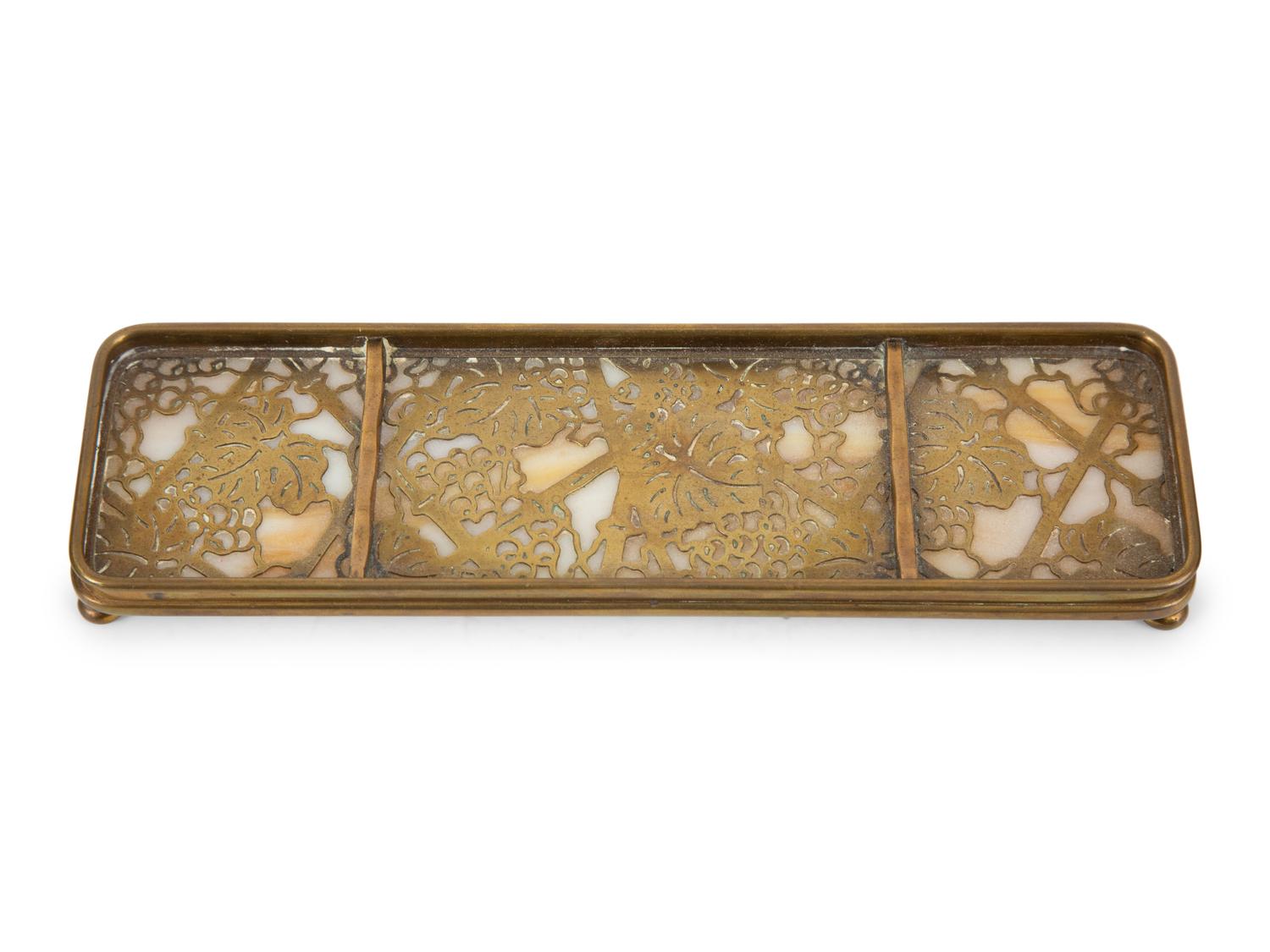 Four Tiffany Studios Bronze Desk Accessories