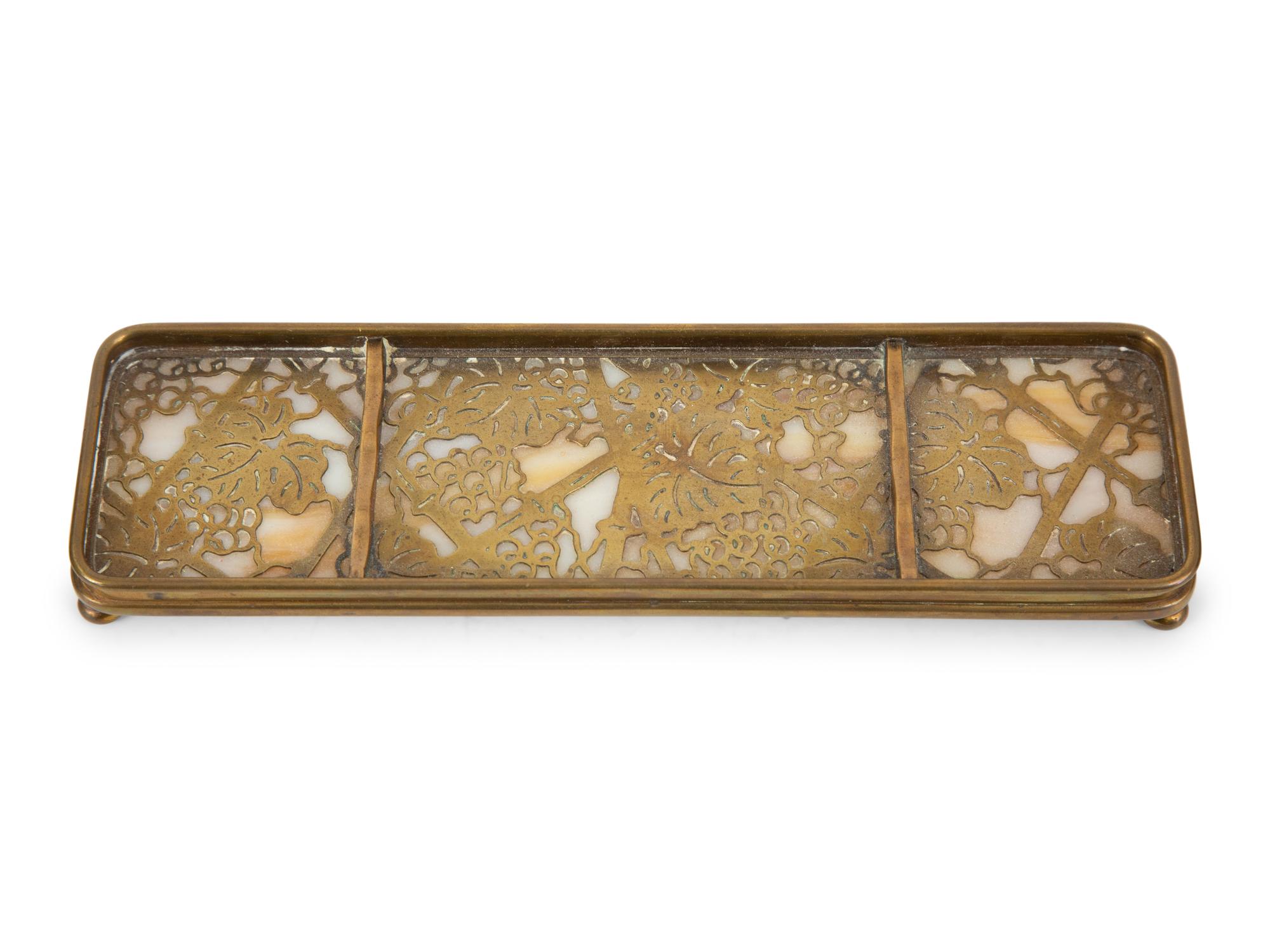 Four Tiffany Studios Bronze Desk Accessories
