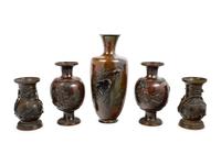 11 Japanese Bronze Vessels