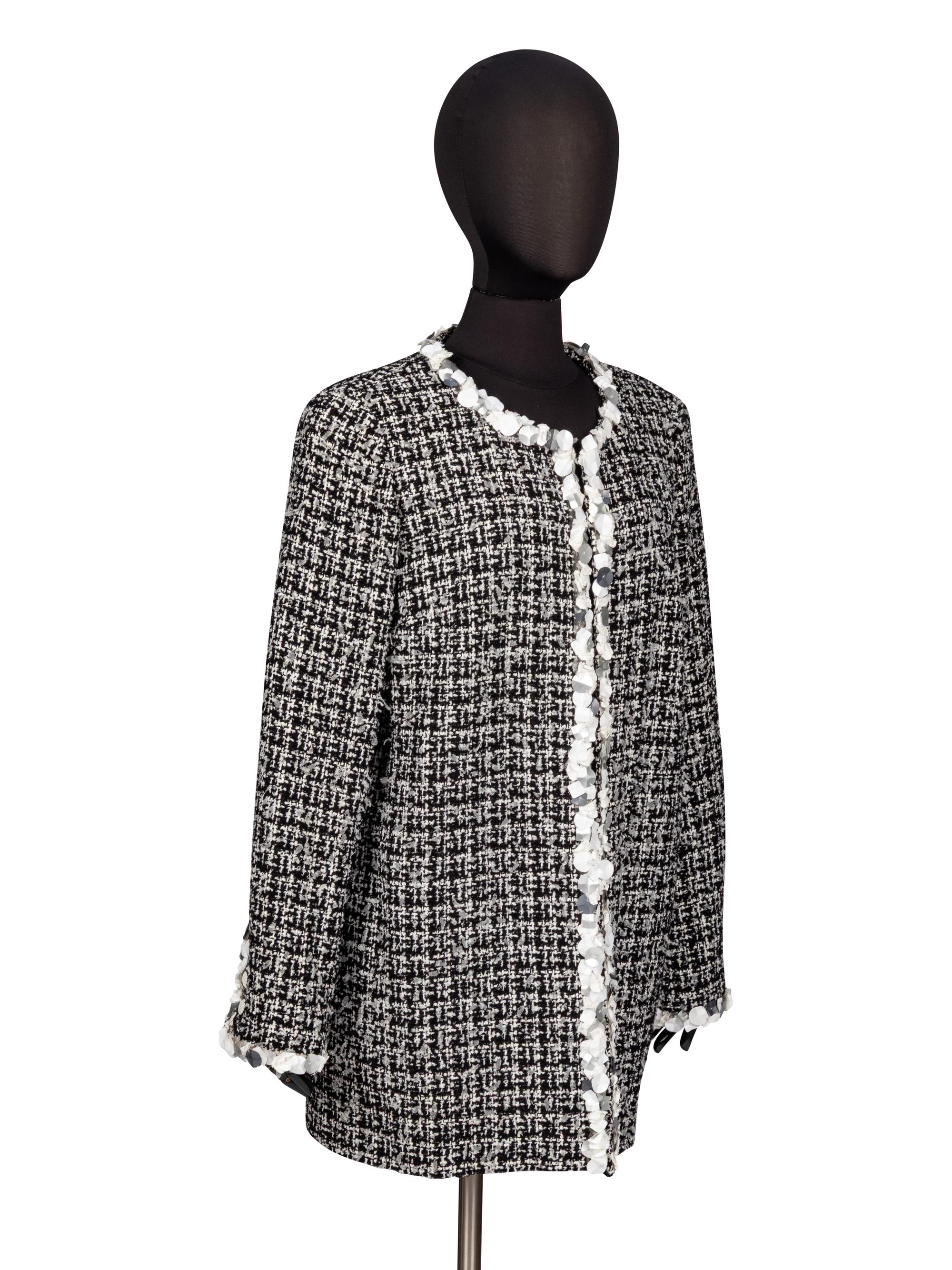 Chanel, Sequin-Trim Tweed Jacket