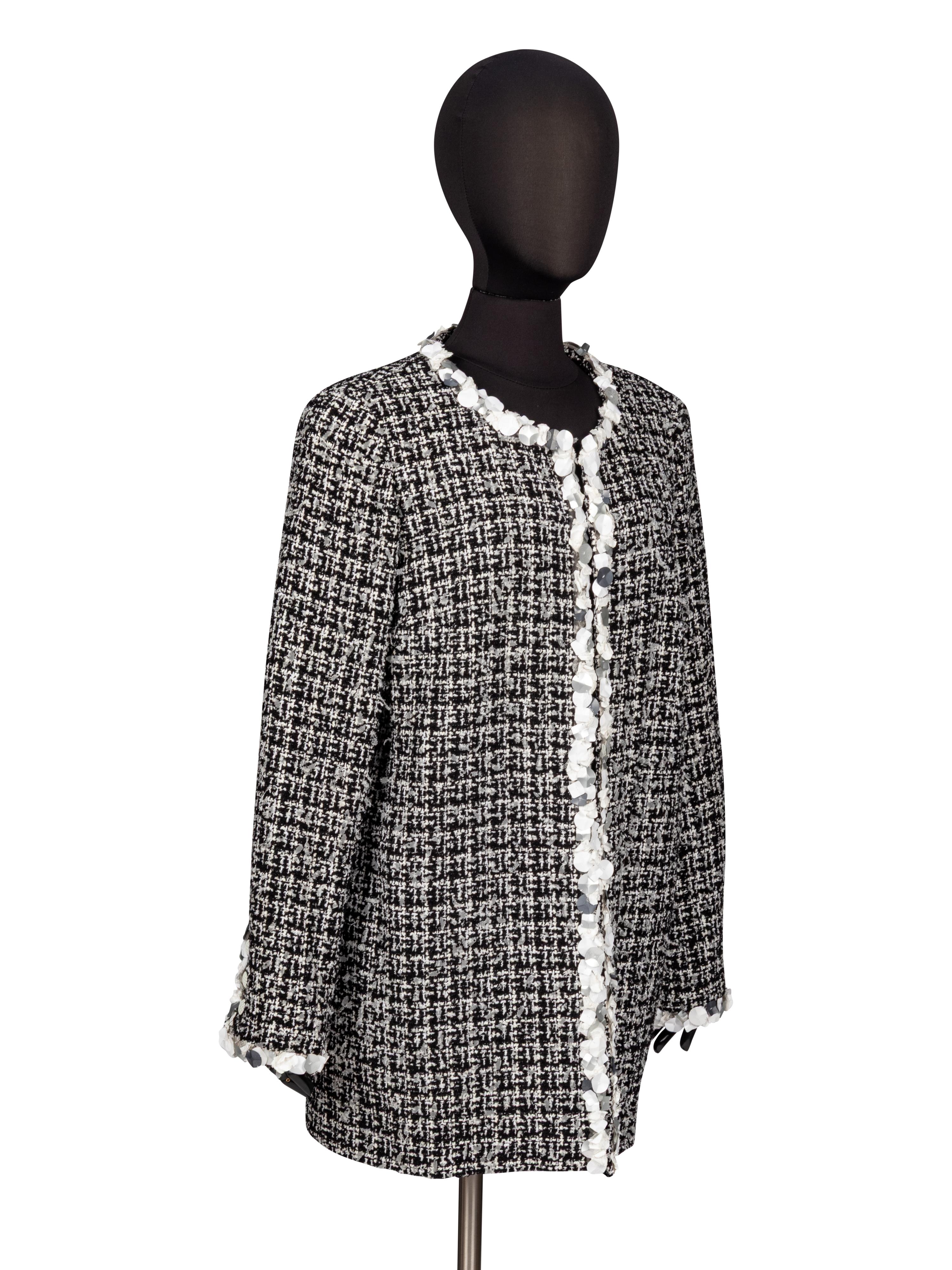 Chanel, Sequin-Trim Tweed Jacket