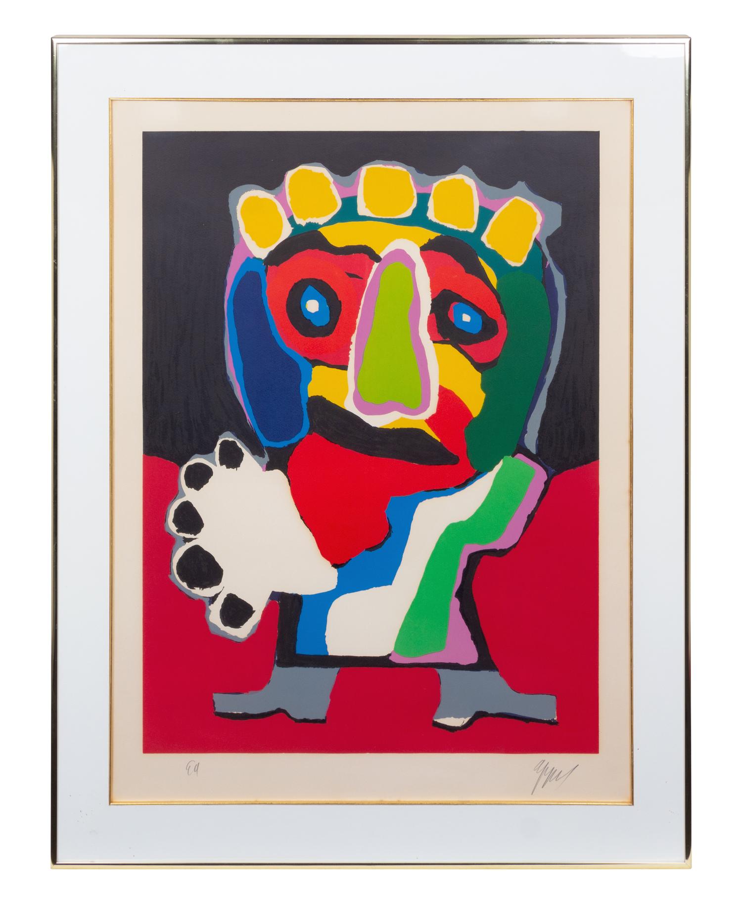 Karel Appel (Dutch, 1921-2006) King with Green Nose, 1975…