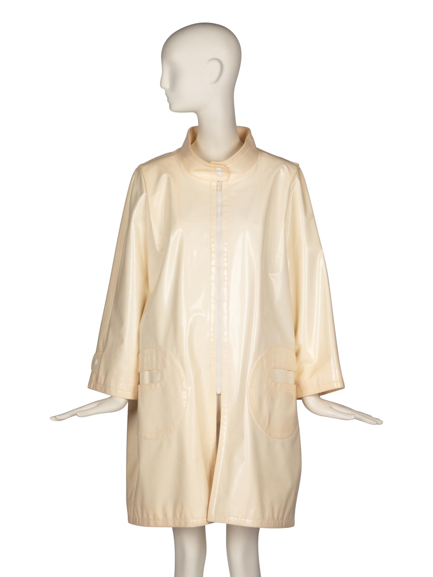 Vinyl Raincoat Attributed to Pierre Cardin Haute Couture