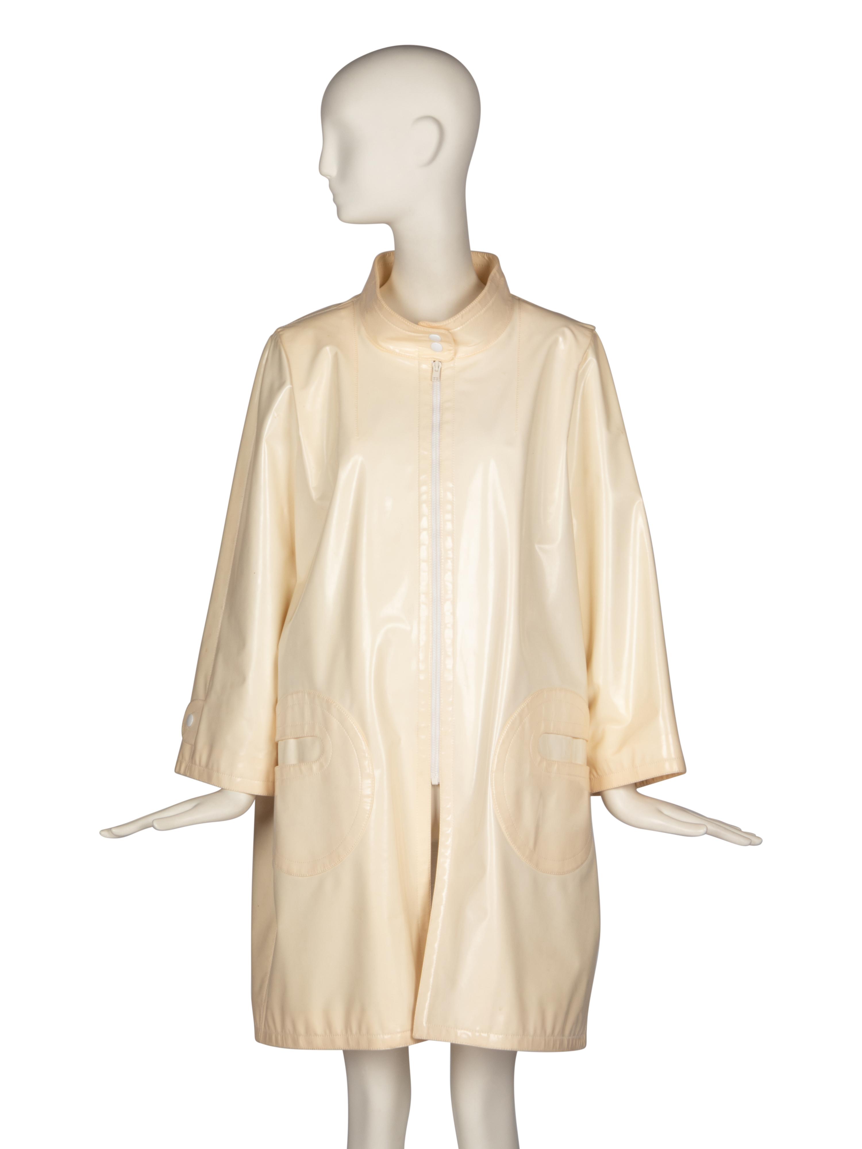 Vinyl Raincoat Attributed to Pierre Cardin Haute Couture