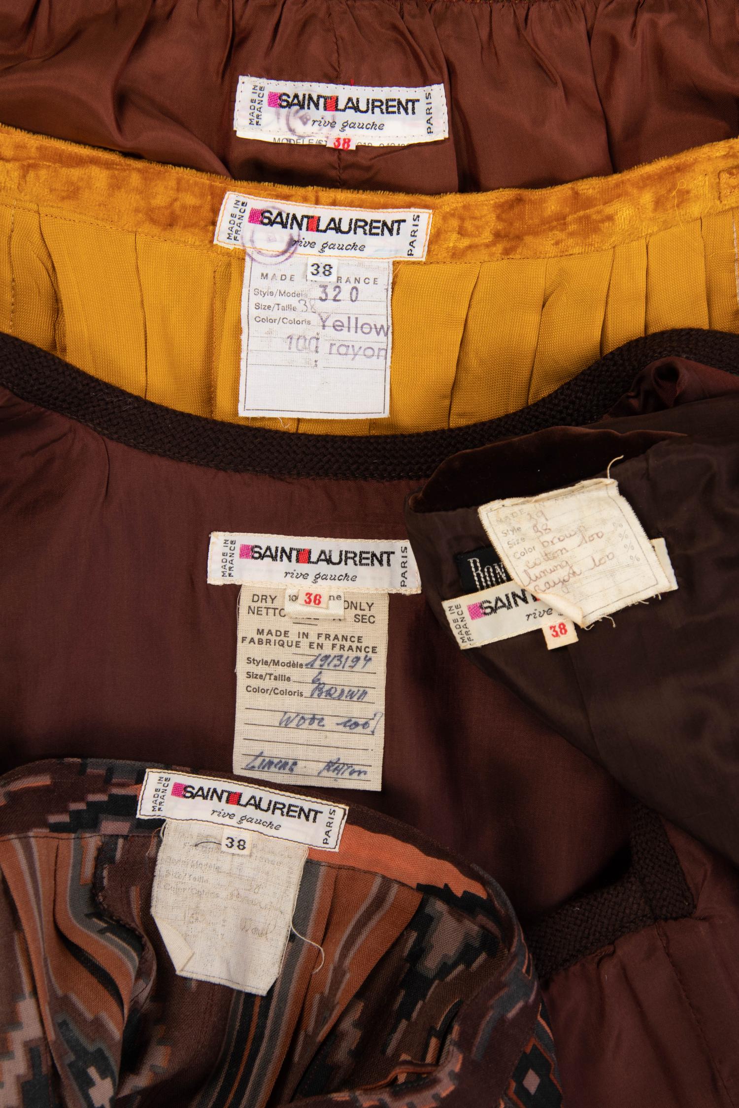 Collection of Eight Vintage Yves Saint Laurent Separates, 1970-90s