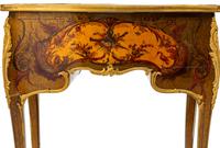 A Louis XV Style Gilt Bronze Mounted Vernis Martin Dressing Table