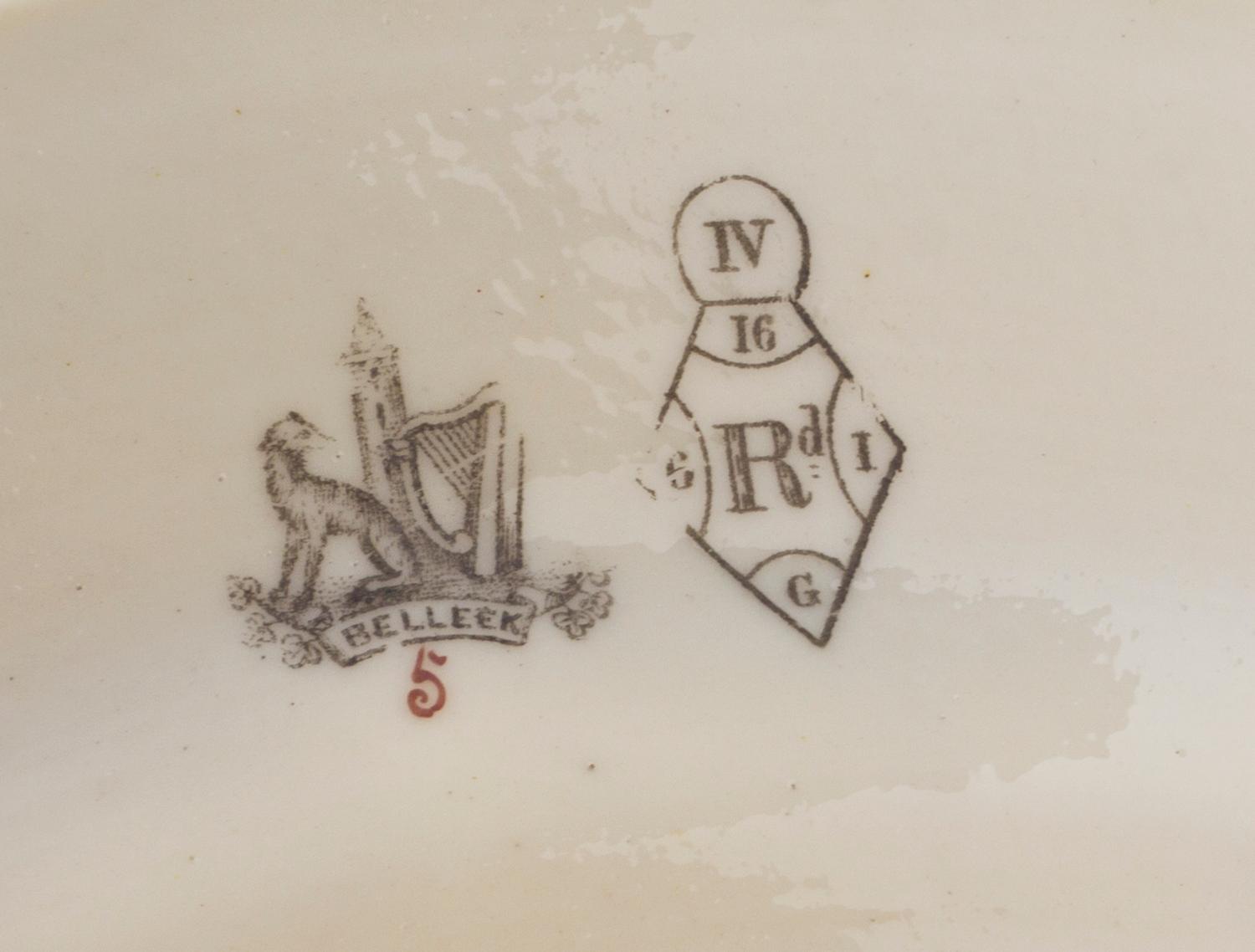 A Belleek Chinese Tray, Diameter 15 inches.