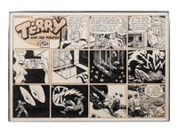 An Eleven-Panel Comic Strip by Milton Caniff (American, 1907-1988)