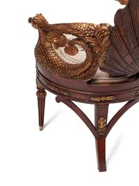 A Pair of Venetian Grotto Style Parcel Gilt Arm chairs