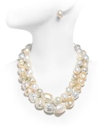 ANGELA PINTALDI, CULTURED BAROQUE PEARL SET