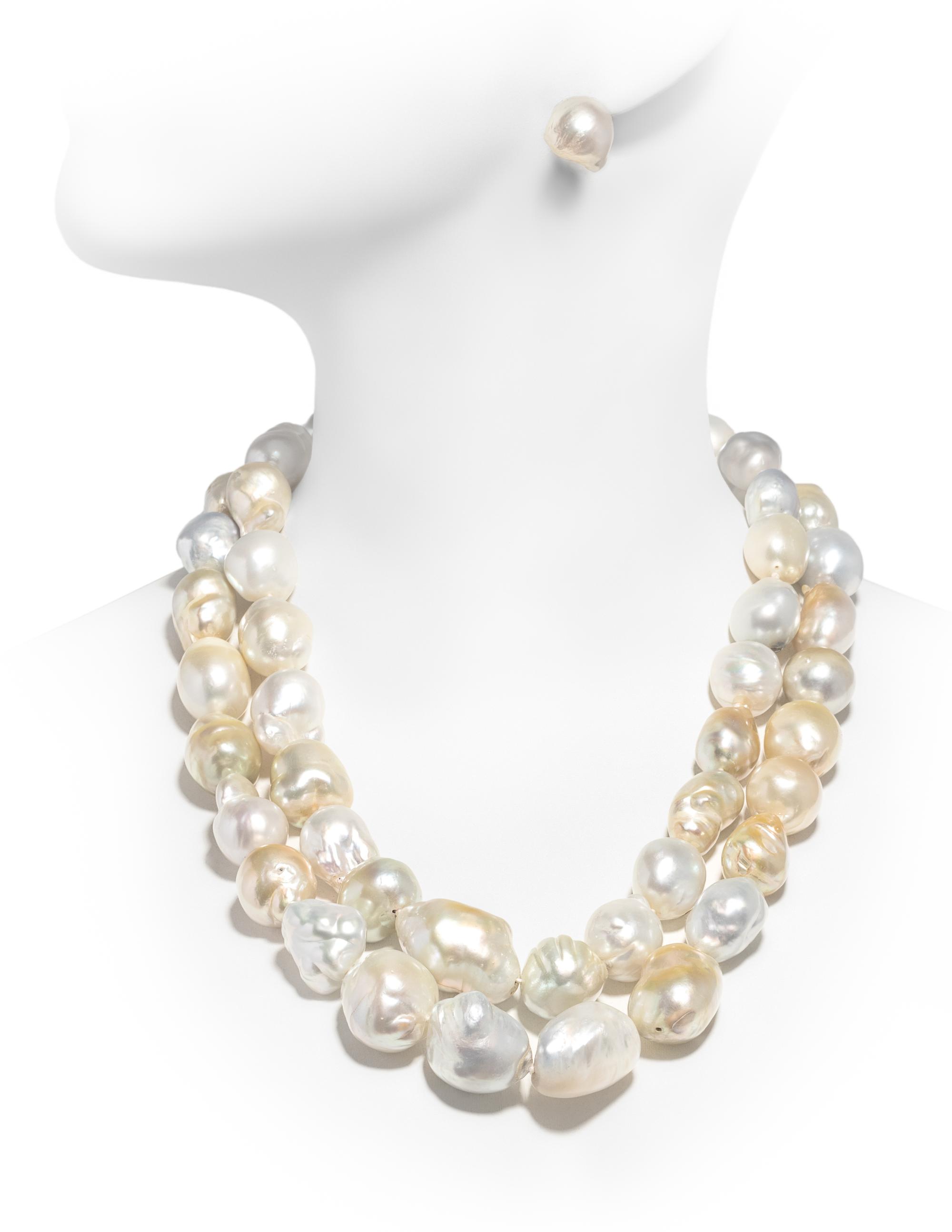 ANGELA PINTALDI, CULTURED BAROQUE PEARL SET