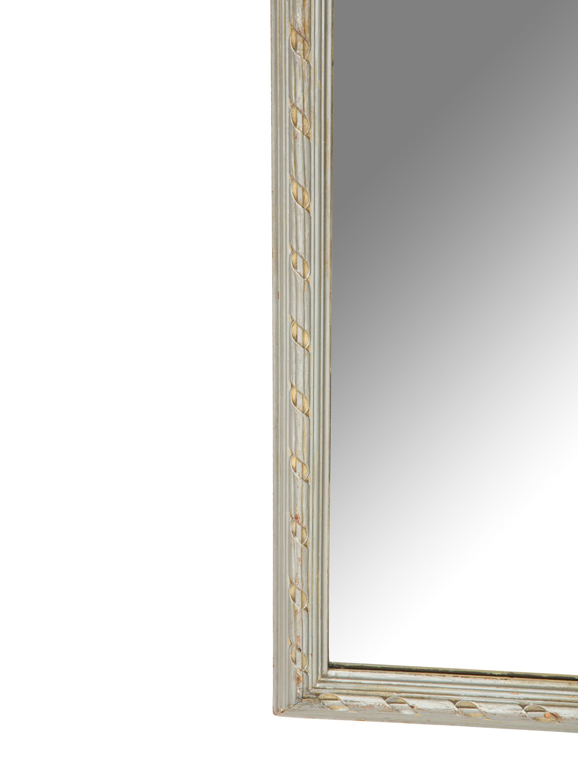 A Silvered Wood Mirror