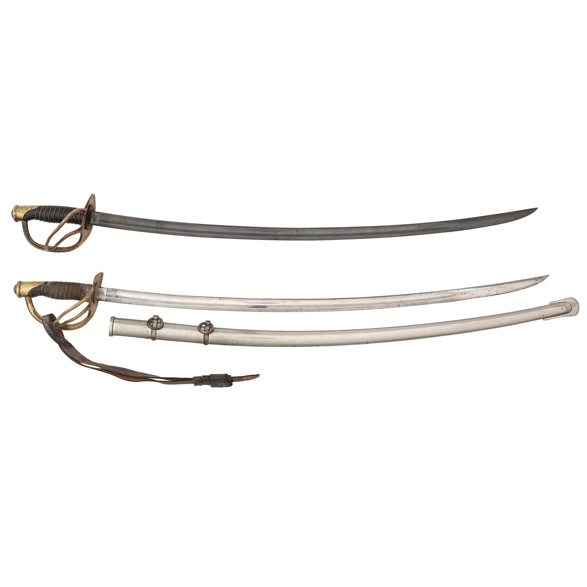 Two US Model 1860 Light Cavalry Sabers