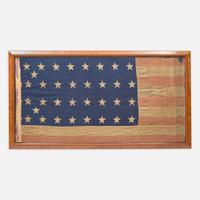 A 32-Star American National Flag updated to 34-Star American National Flag 1858-1861
