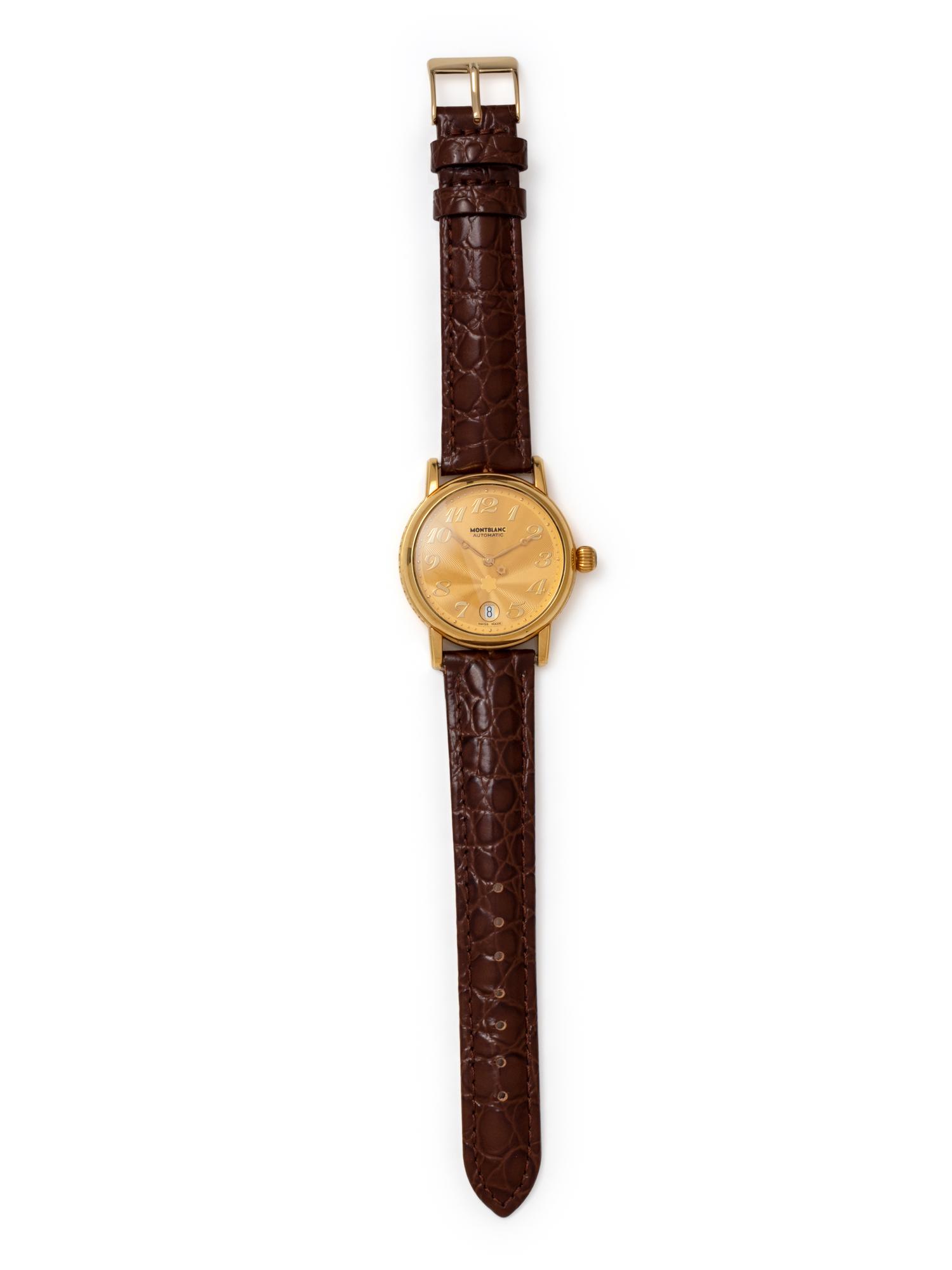MONTBLANC, REF. 7011 18K YELLOW GOLD 'MEISTERSTUCK' WRISTWATCH