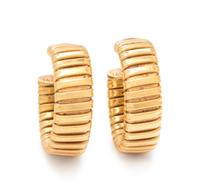 YELLOW GOLD HOOP EARRINGS