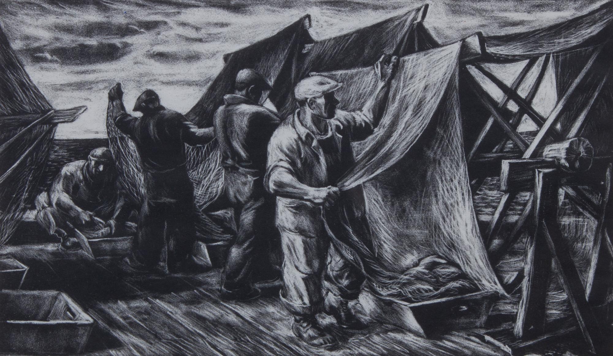Robert Von Neumann, (Wisconsin, 1888-1976), Drying the Fishnets