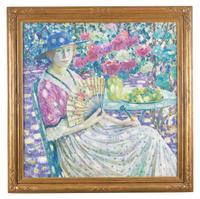 Girl with a Fan, Giverny , 1914