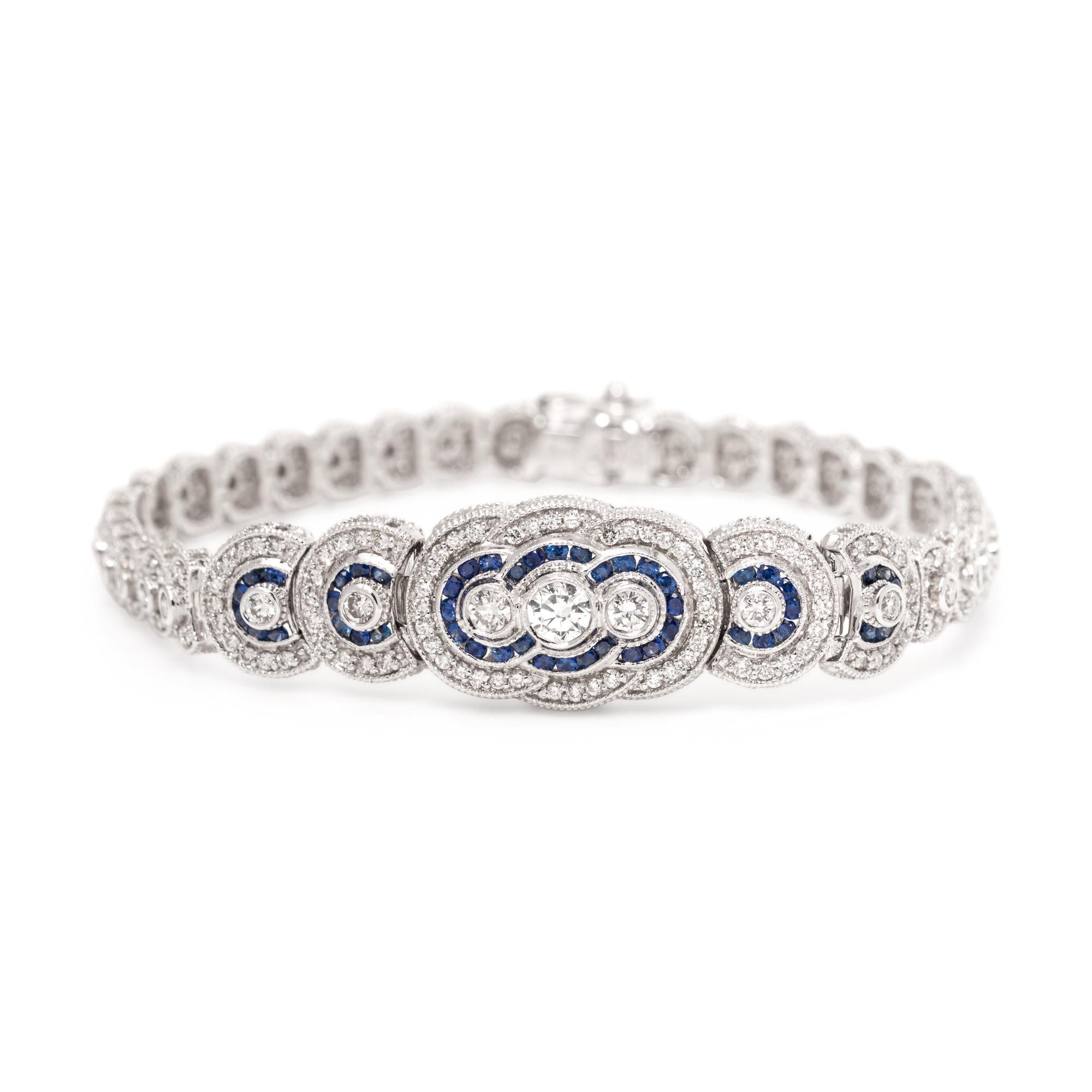 DIAMOND AND SAPPHIRE BRACELET