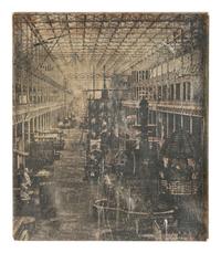 [EARLY PHOTOGRAPHY]. English sixth plate daguerreotype of the Crystal Palace Exposition. Ca 1855.