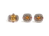 DAVID YURMAN, COLLECTION OF YELLOW GOLD, STERLING SILVER, CITRINE, AND PINK TOURMALINE JEWELRY