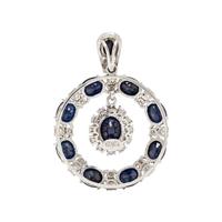 SAPPHIRE AND DIAMOND PENDANT