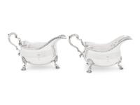 A Pair of George III Silver Sauce Boats