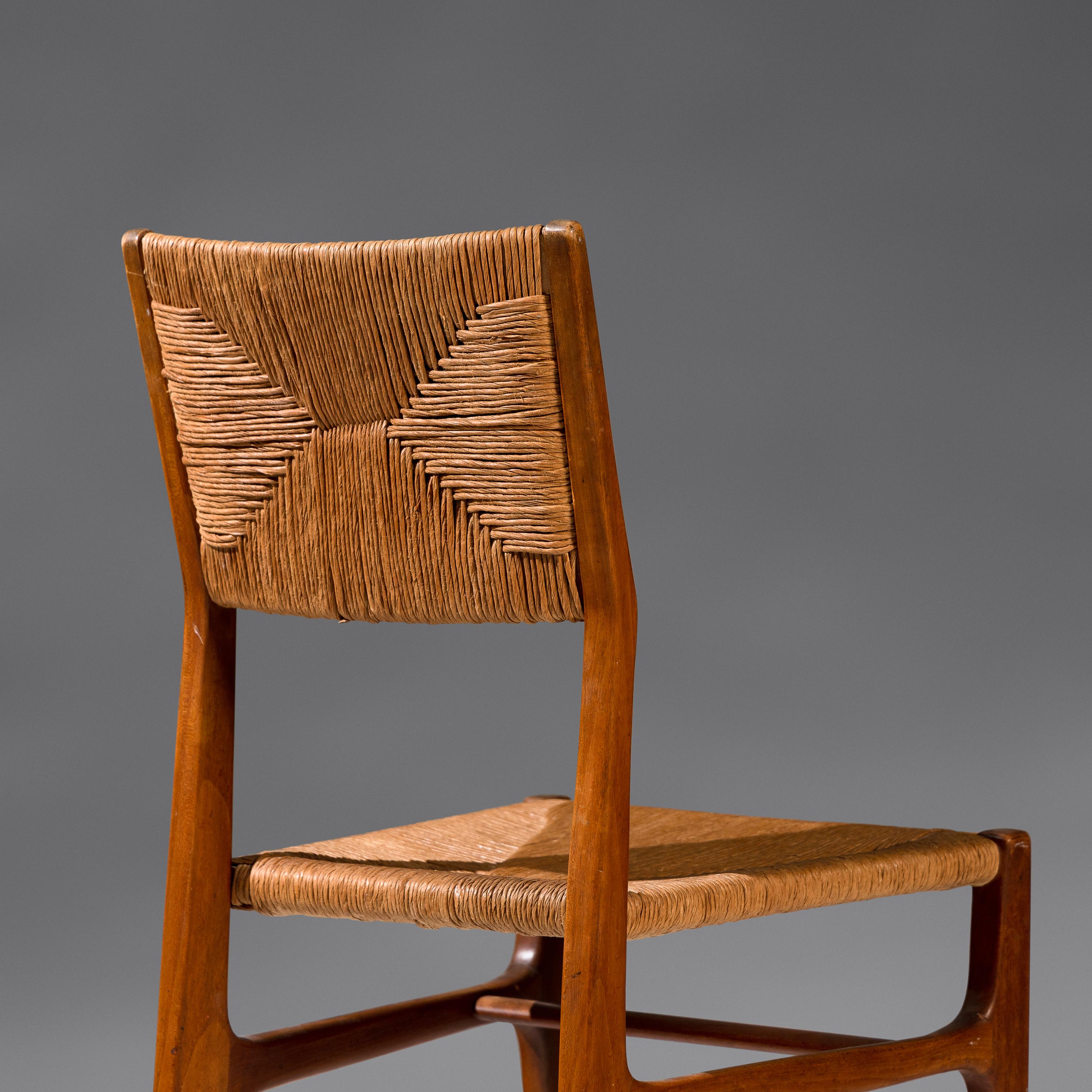 Pair of Leggera Hardwood Side Chairs, designed 1952 Cassina, Italy