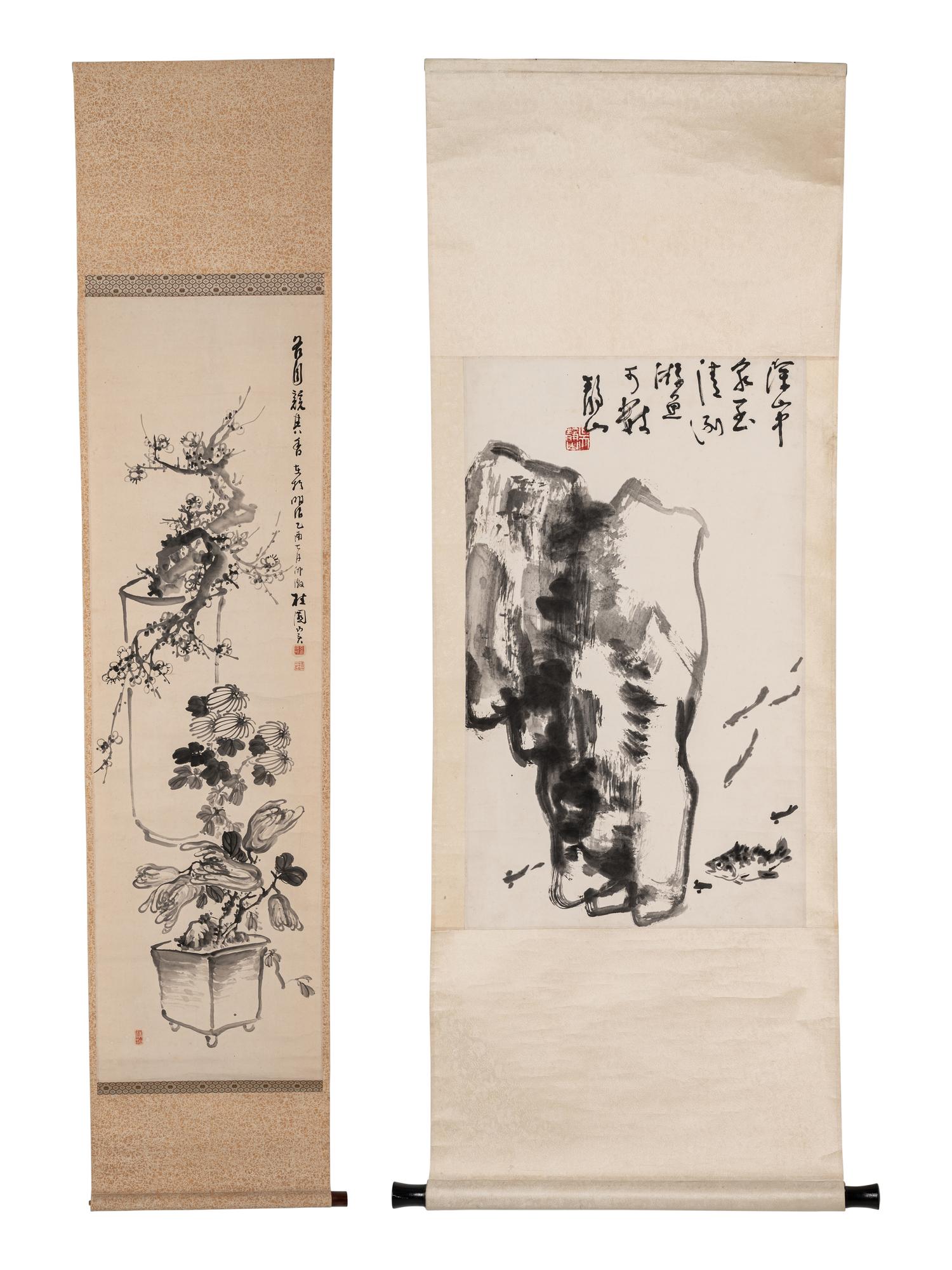 Two Chinese Hanging Scrolls