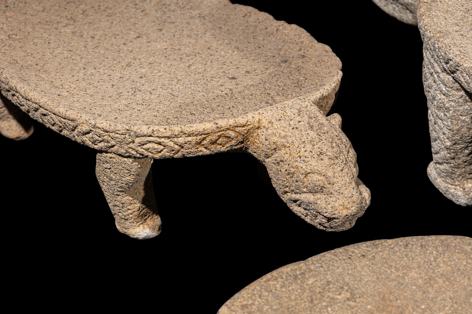 Four Costa Rican Greystone Metates