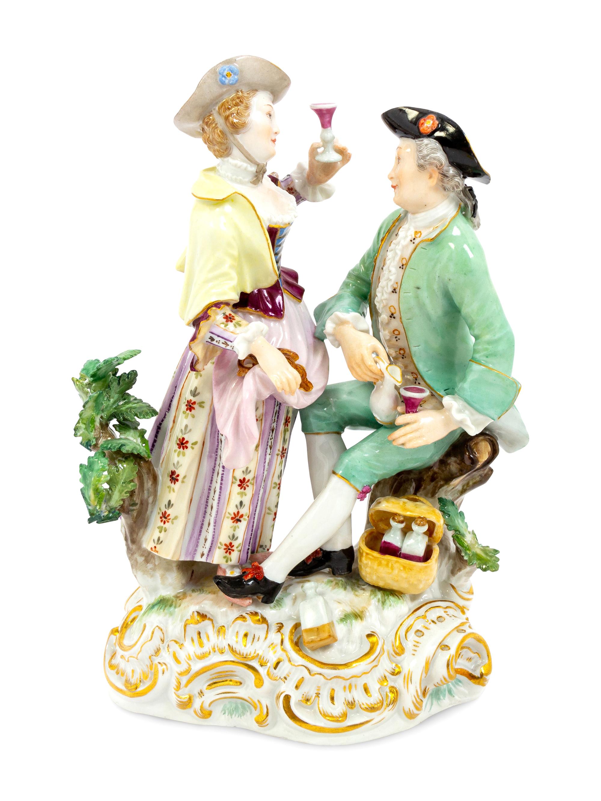 A Meissen Porcelain Courting Scene