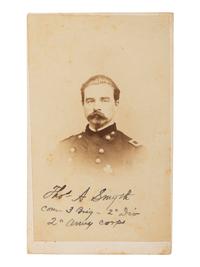 [CIVIL WAR - GETTYSBURG]. Autographed CDV of General Thomas A. Smyth, the last Union general killed in the war. Wilmington, DE: Wm. H. Curry, ca 1865