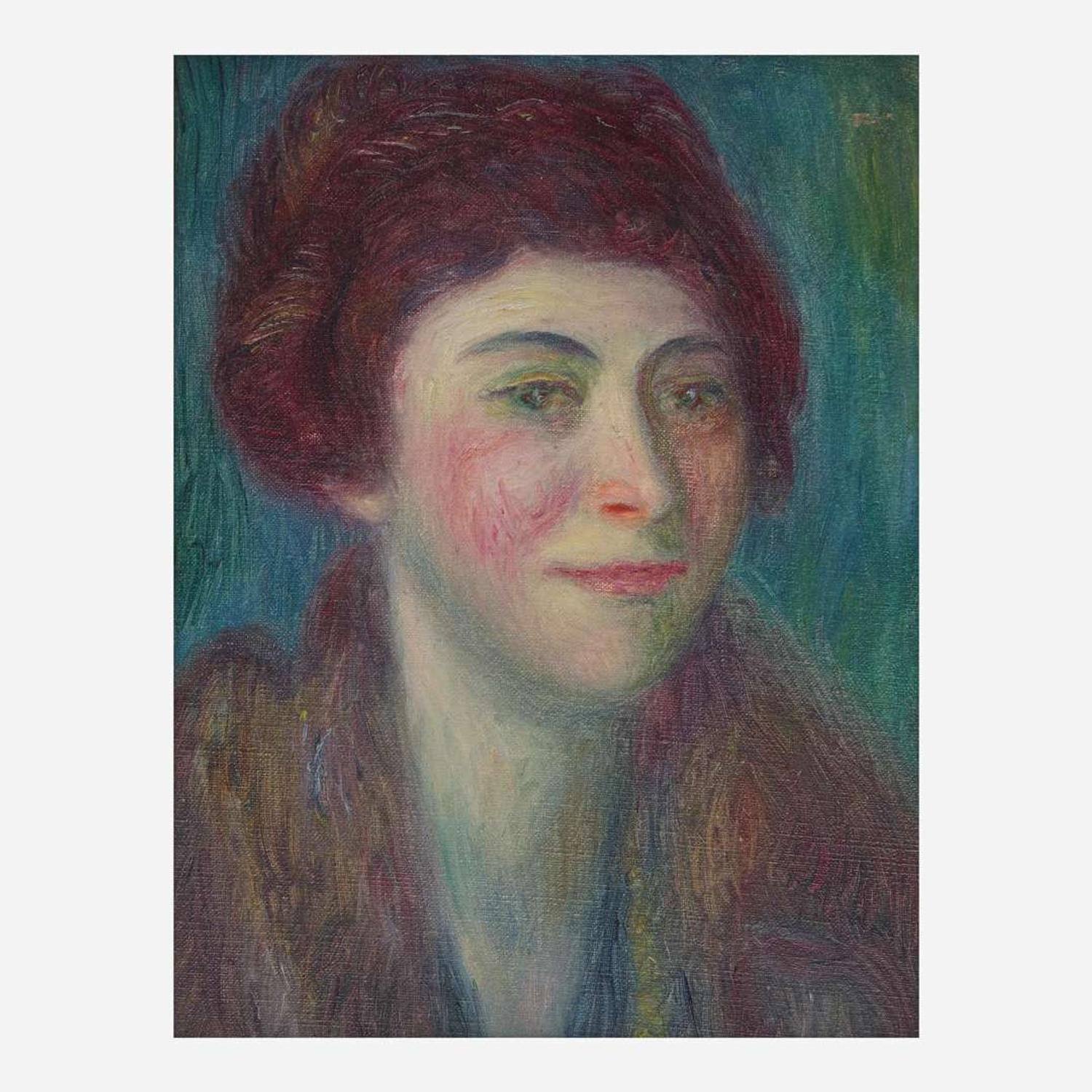 William Glackens (American, 1870–1938) Head of a Woman with Fur Collar