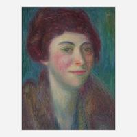 William Glackens (American, 1870–1938) Head of a Woman with Fur Collar