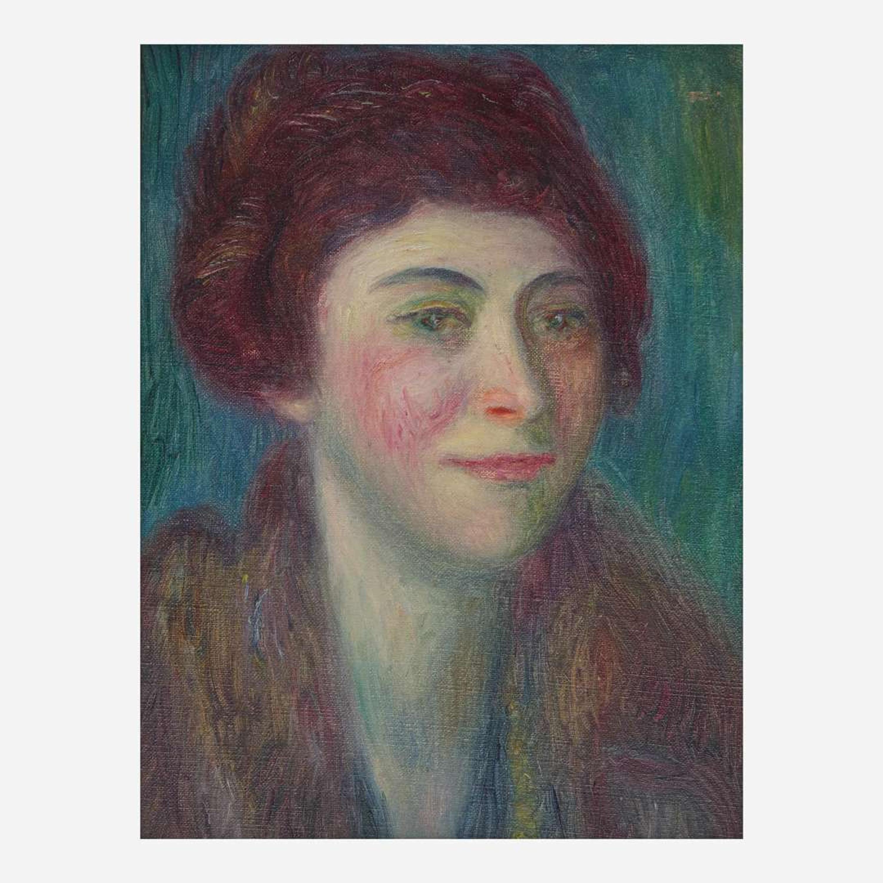 William Glackens (American, 1870–1938) Head of a Woman with Fur Collar