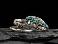 Slender Navajo, Zuni, and Hopi Cuff Bracelets
