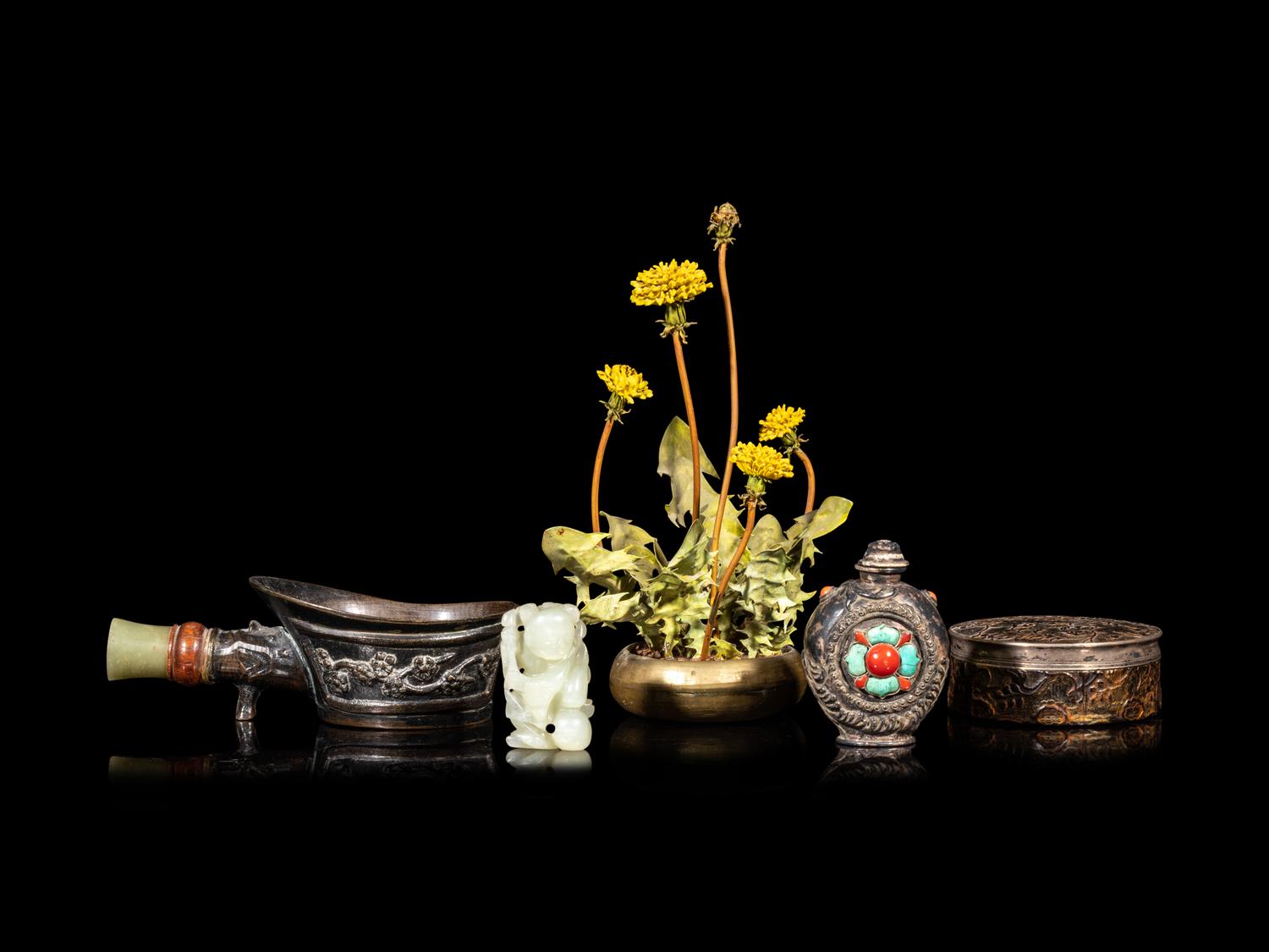 Five Chinese Scholar's Objects