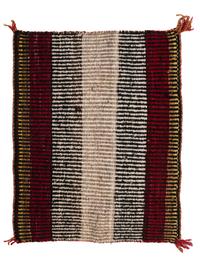 Navajo Raised Outline Single Saddle Blanket / Rug