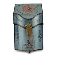 A George III Paint-Decorated Cutlery Box