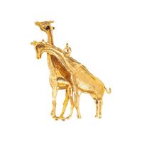 YELLOW GOLD AND DIAMOND GIRAFFE PENDANT