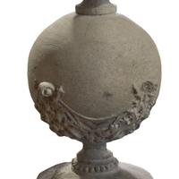 A Set of Three Frank Lloyd Wright Terra Cotta Decorative Balusters from the Robert Roloson Rowhouses 9" W x 9" D x 17" H — United States, Circa 1894