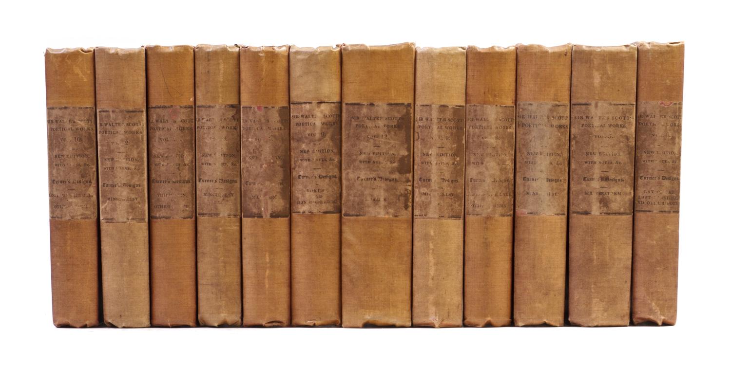 SCOTT, SIR WALTER. The Poetical Works. Edinburgh, 1833. 12 vols. First edition.