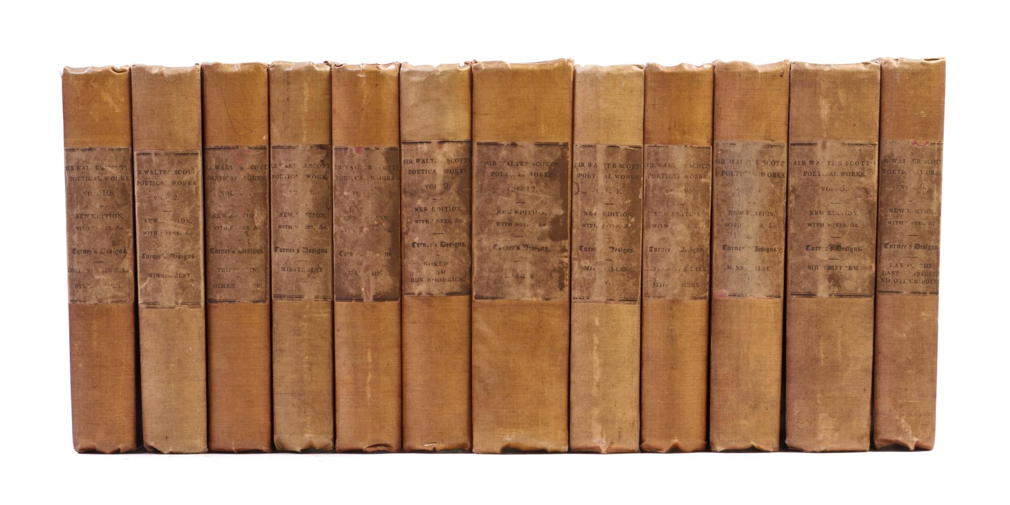 SCOTT, SIR WALTER. The Poetical Works. Edinburgh, 1833. 12 vols. First edition.
