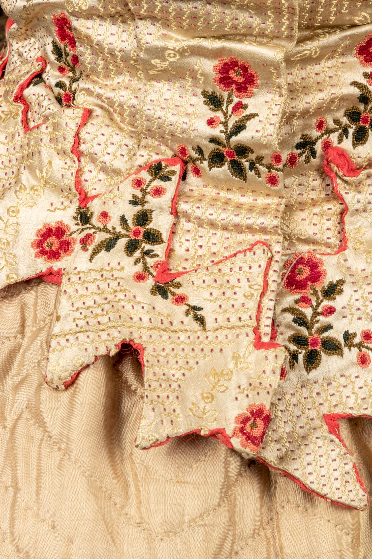 Two Mid-Victorian Items: Bodice and Quilted Petticoat, 1850-70s