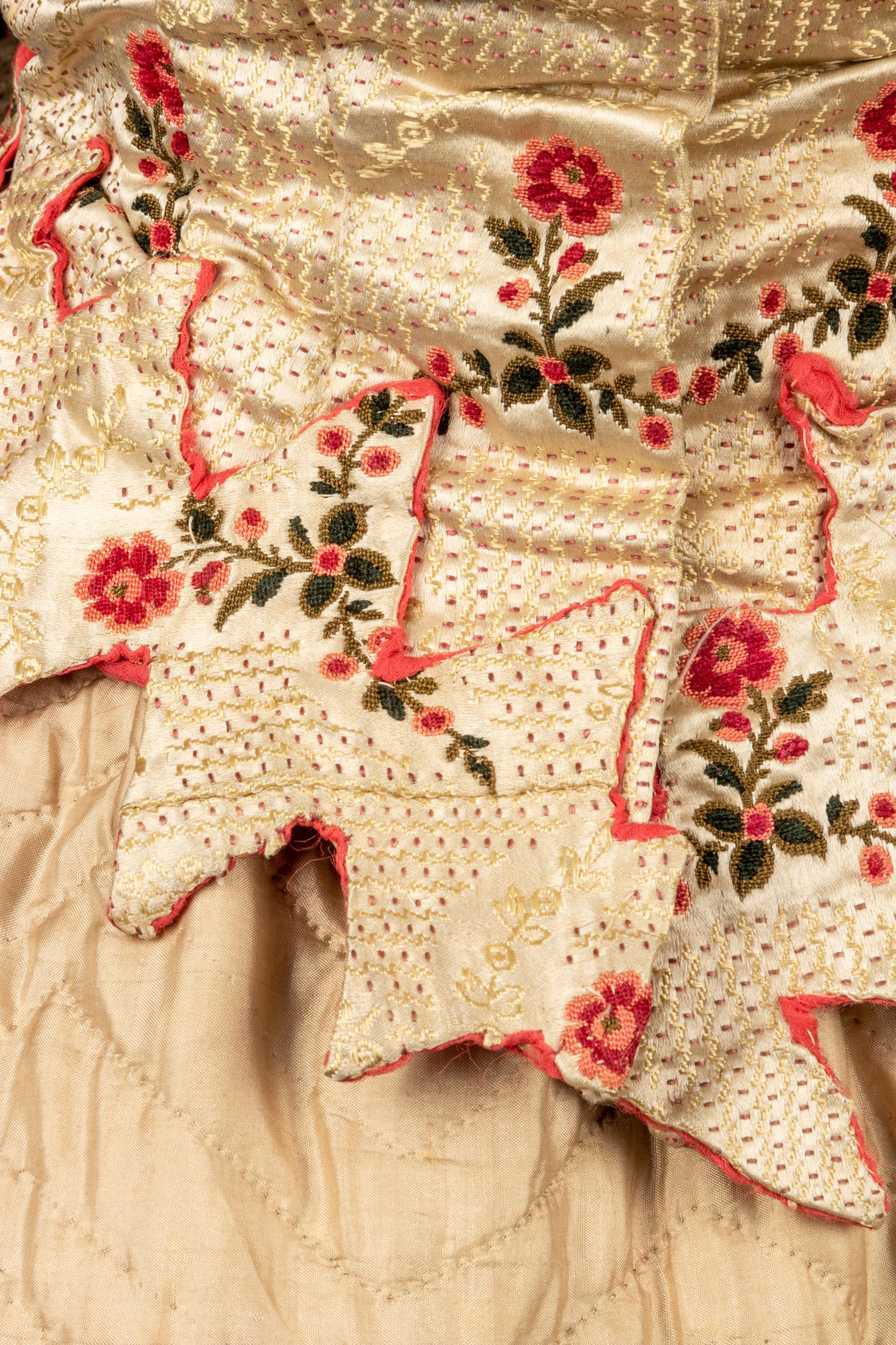 Two Mid-Victorian Items: Bodice and Quilted Petticoat, 1850-70s