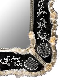 A Venetian Style Etched Glass Mirror