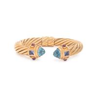 David Yurman, 'Renaissance Cablespira', Multigem and Yellow Gold Cuff Bracelet
