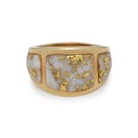 GOLD IN QUARTZ RING