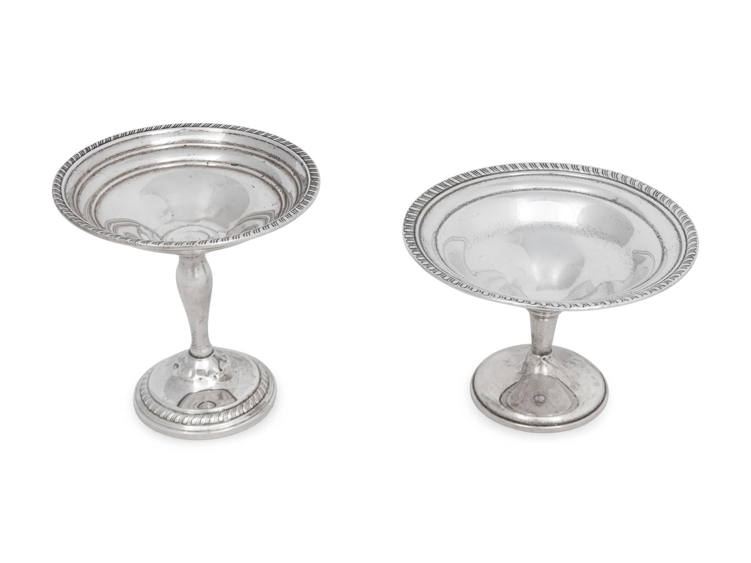 Two Silver Compotes