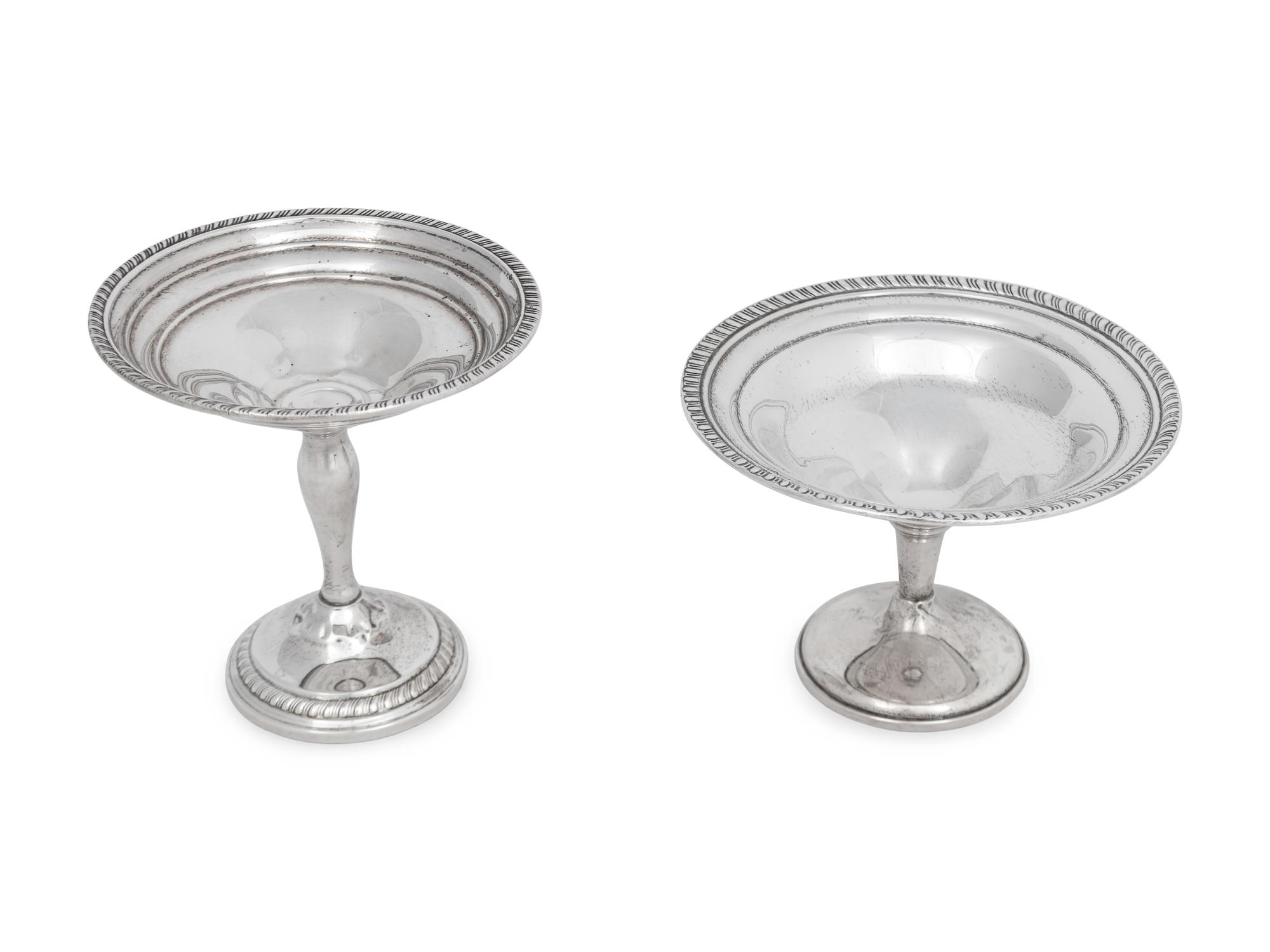 Two Silver Compotes